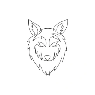 Wolf Easy One-Line Drawing of a Wolf: Wild Animal Art for All Ages