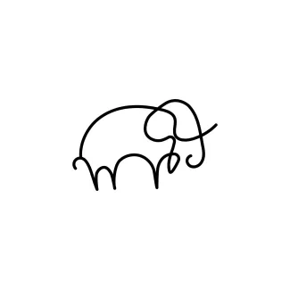 One-Line Elephant Drawing: Fun and Simple Animal Art for Everyone