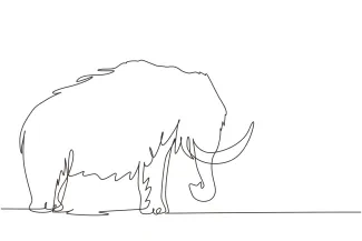 Big Mammoth Big Mammoth One-Line Drawing: Learn to Outline Prehistoric Giants Easily