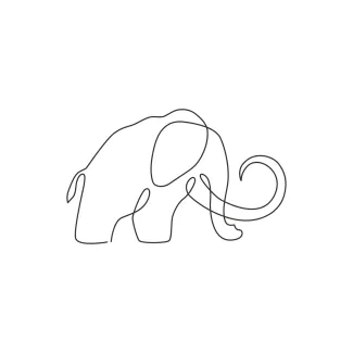 Easy One-Line Mammoth Drawing: Discover the Fun in Drawing Large Ancient Animals