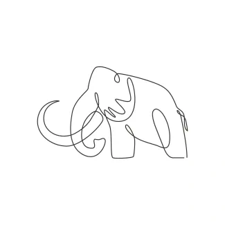 Big Mammoth Draw a Big Mammoth with One Line: Easy Art for Animal Lovers
