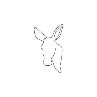 One Line Donkey Sketch: Simple Practice with Gentle Animal Shapes
