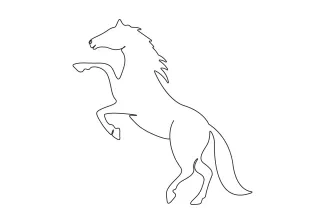 Horse Simple Horse in One Line: Practice Animal Drawing Without Lifting Your Pen