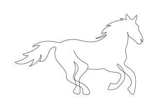 Horse One Line Horse Drawing: Learn to Create Animal Shapes the Easy Way