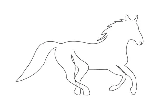 Horse One Line Drawing of a Horse: Simple Animal Art for All Ages
