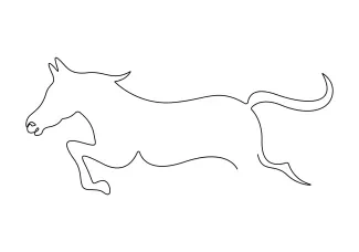 Horse One Line Horse Art: Practice Animal Drawing with Just One Line