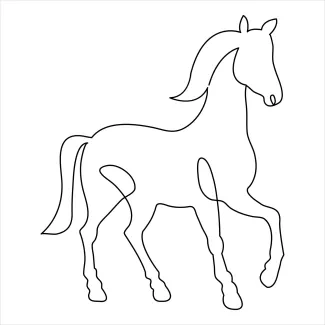 "One Line Horse Drawing: Expressing Strength and Elegance with Minimalist Art"