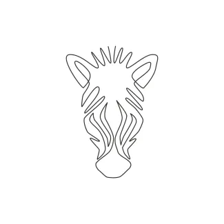 "One Line Zebra-Horse Hybrid Sketch: Expressing Motion and Elegance with Minimalist Techniques"