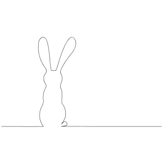 "One Line Hare Sketch: Depicting a Fast and Lively Animal with Minimalist Techniques"