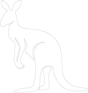 Kangaroo "Continuous Line Kangaroo Illustration: Depicting Australia’s Iconic Jumper with Simplicity"