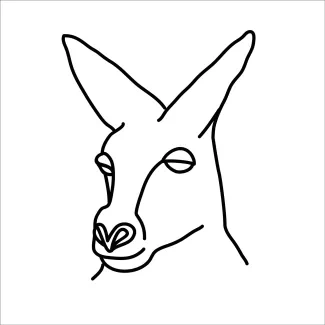 Kangaroo One Line Kangaroo Drawing: Quick Animal Sketches for Beginners and Kids