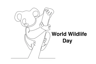Koala "One Line Koala Sketch: Depicting a Calm and Gentle Animal with Minimalist Art"