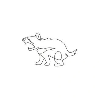 Tasmanian Devil Draw a Tasmanian Devil with One Line: Build Skills with Rare Animal Forms