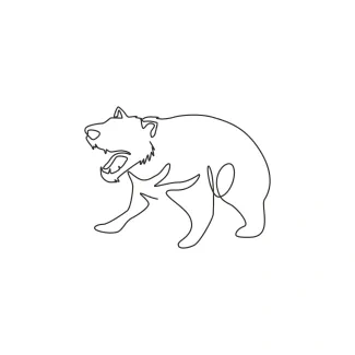 Tasmanian Devil One Line Tasmanian Devil Art: Practice Drawing Strong Shapes and Bold Features