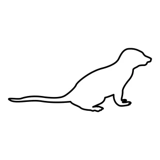 Meerkat / Suricate "One Line Meerkat Drawing: Capturing Curiosity and Alertness with Minimalist Art"