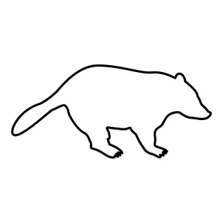 Badger "Continuous Line Badger Sketch: Illustrating a Forest Dweller with Simple Strokes"