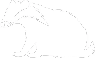 "Minimalist Badger Drawing: Capturing a Forest Dweller’s Strong Stance with One Stroke"