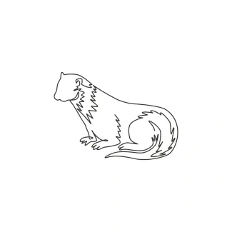 Otter Otter One Line Drawing: Build Drawing Skills with a Playful Water Animal
