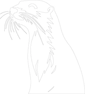 River Otter One Line River Otter Drawing: Practice Simple Art with a Playful Animal