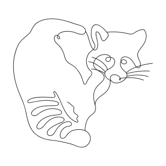 Raccoon "Minimalist One Line Raccoon Drawing: Capturing an Intelligent and Adaptable Animal"