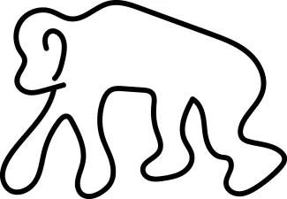 Chimpanzee "One-Line Chimpanzee Drawing: A Minimalist Approach to Iconic Primate Figures"