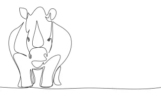 Rhino One Line Rhino Drawing: Fun and Simple Wild Animal Practice