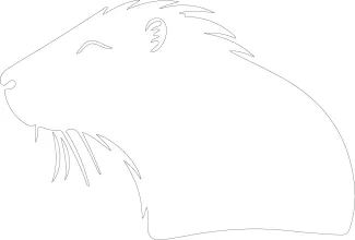 "One Line Capybara Art: Capturing a Social and Gentle Animal with Minimalist Style"