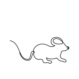 Mouse "One Line Mouse Drawing: A Simple Way to Illustrate a Small and Agile Rodent"