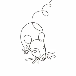 Mouse "One Line Mouse Sketch: A Minimalist Approach to Recognizable Small Wildlife Forms"