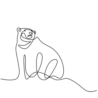 One Line Bear Drawing: Simple Practice for Strong Animal Forms