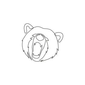 Simple Bear in One Line: Great Animal Drawing for Relaxed Art Sessions