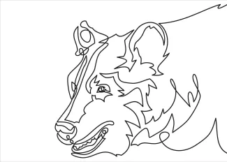 One Line Bear Drawing: Easy and Calm Animal Sketching Practice