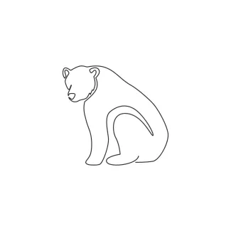 Grizzly Bear in One Line: Draw Strong Animal Forms with Simple Line Art