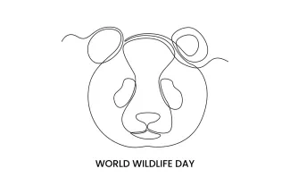 Panda Bear / Giant Panda "Minimalist Panda Bear Sketch: Capturing a Calm and Iconic Animal in One Stroke"