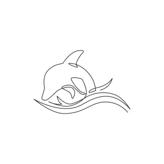 Easy One Line Dolphin Drawing: Learn Marine Life Art Step-by-Step