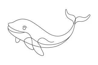 Dolphin One Line Practice: Fun Marine Art Activity for Beginners