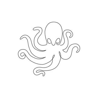 Scary octopus One-Line Scary Octopus: A Creative Drawing for Developing Tentacle Control