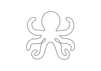 One-Line Octopus Drawing for Creative Spatial Awareness