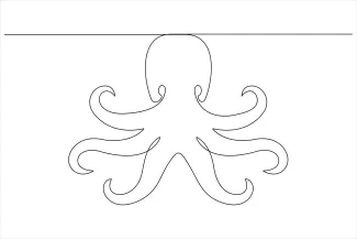 Octopus Beginner Octopus One-Line Drawing for Building Confidence and Skill