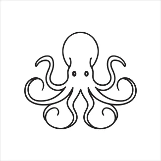 One-Line Octopus Drawing to Strengthen Focus and Organic Shape Skills