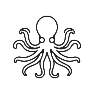 One-Line Octopus Drawing for Observing Shape Spread and Direction