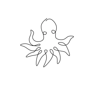 Octopus Octopus One-Line Drawing for Creative Thinking and Line Awareness