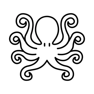 One-Line Octopus Drawing for Engaging Shape Arrangement Practice