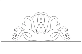 Octopus One-Line Octopus Sketch for Practicing Proportion and Tentacle Flow