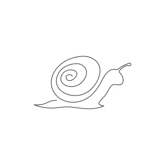 Snail with spiral shell One-Line Spiral-Shell Snail: Master Circular Motion in Simple Animal Drawings