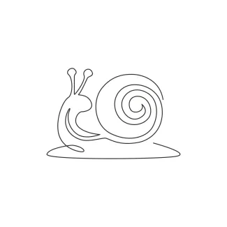 Exotic snail with spiral shell Draw an Exotic Spiral-Shell Snail in One Line: Creative Practice for Unique Forms