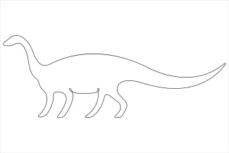 Dinosaur Brachiosaurus Easy Brachiosaurus Art in One Line: Great for Simple Dinosaur Lessons