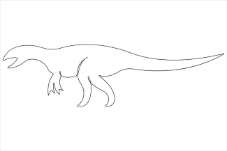 Dinosaur Brachiosaurus Learn to Draw Brachiosaurus with One Line: A Gentle Giant in Simple Form