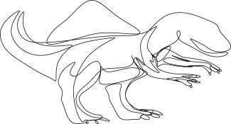Spinosaurus Spinosaurus in One Line: Great Dinosaur Drawing for Developing Skills