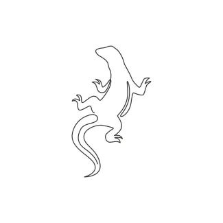 Strong komodo dragon Draw a Strong Komodo Dragon in One Line – Ideal for Reptile Studies